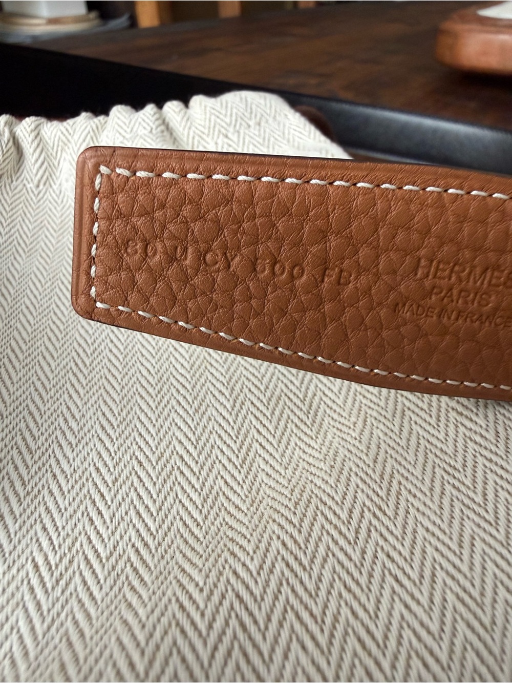 Hermes Reversible Calfskin Belt with H Buckle in Brushed Silver - Picture 4 of 11